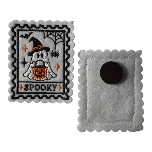 Embroidered Spooky Ghost Halloween Magnet