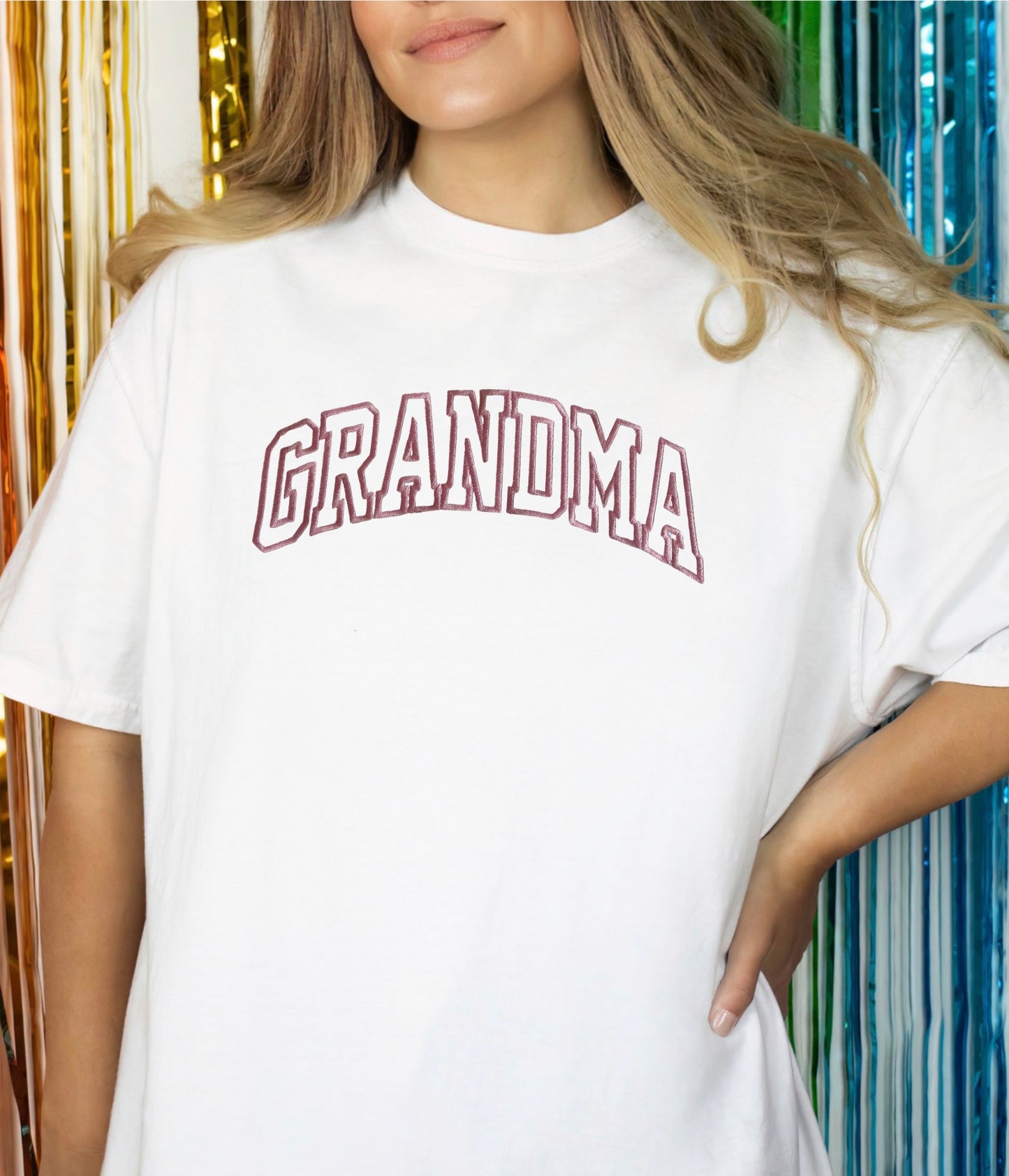Embroidered Grandma short sleeveT-shirt