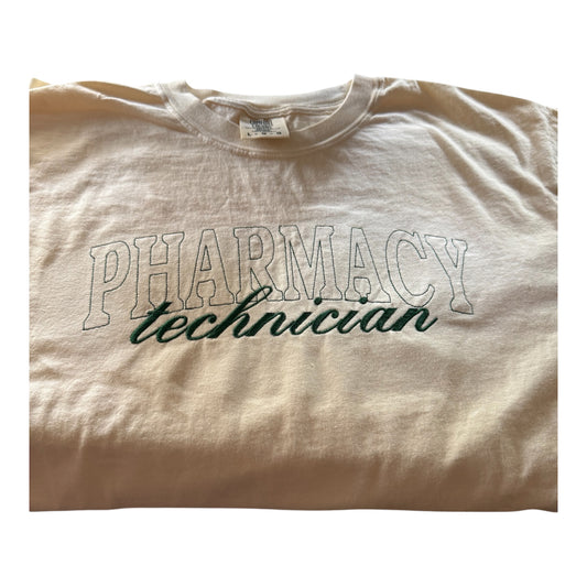 EmbroideredPharmacy Technician T-Shirt | Pharmacy Tech Gift | Pharmacy Tech Apparel
