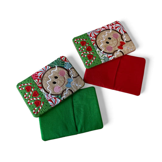 Gingerbread Embroidered Mug Rug