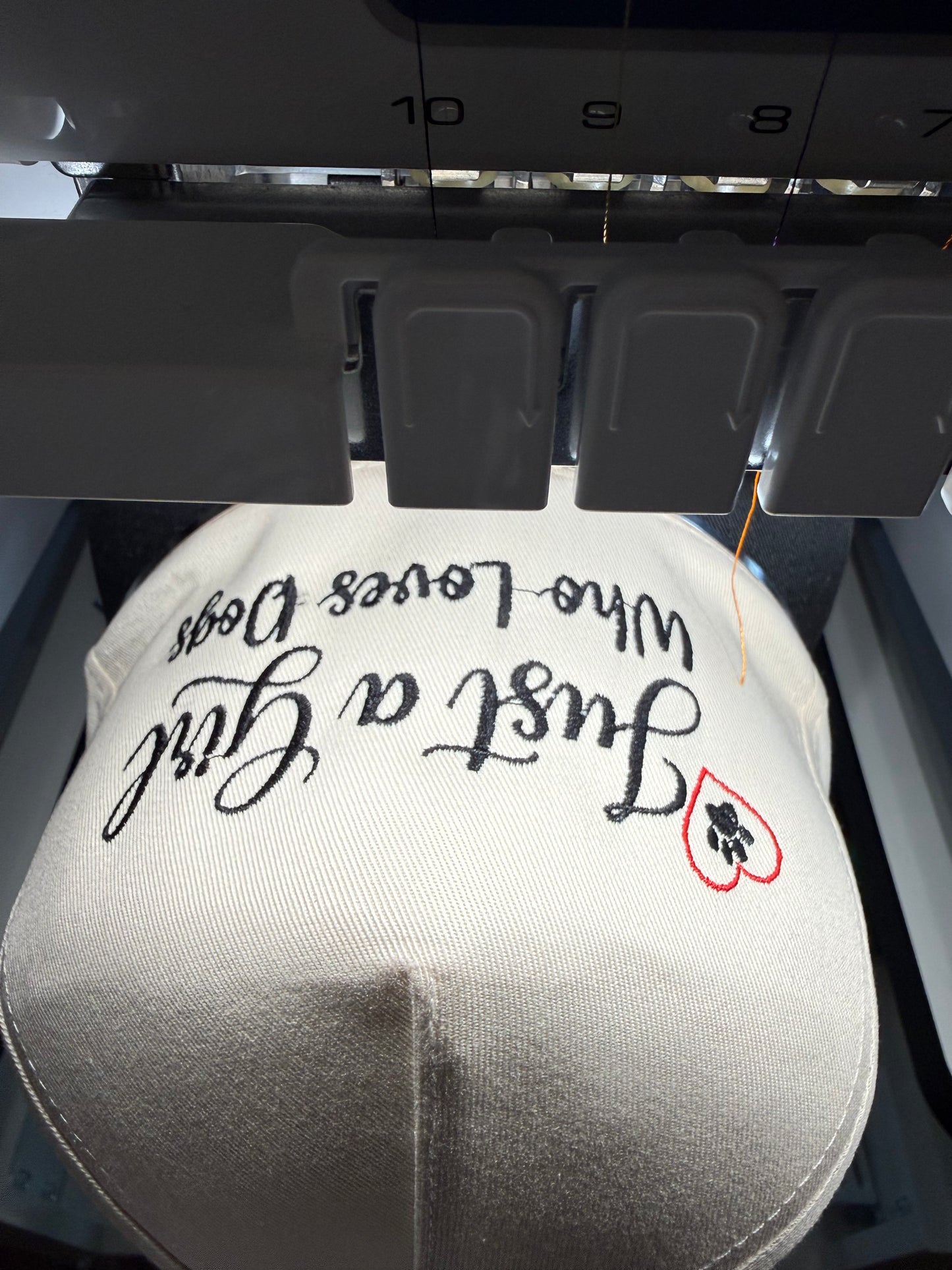 Just a Girl Who Loves Dogs Embroidered Trucker Cap
