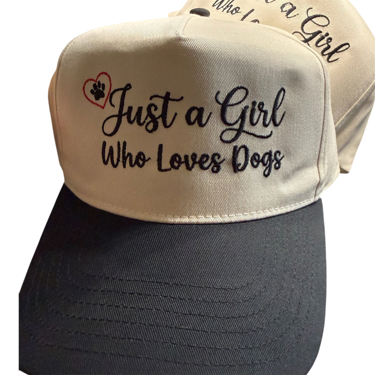 Just a Girl Who Loves Dogs Embroidered Trucker Cap
